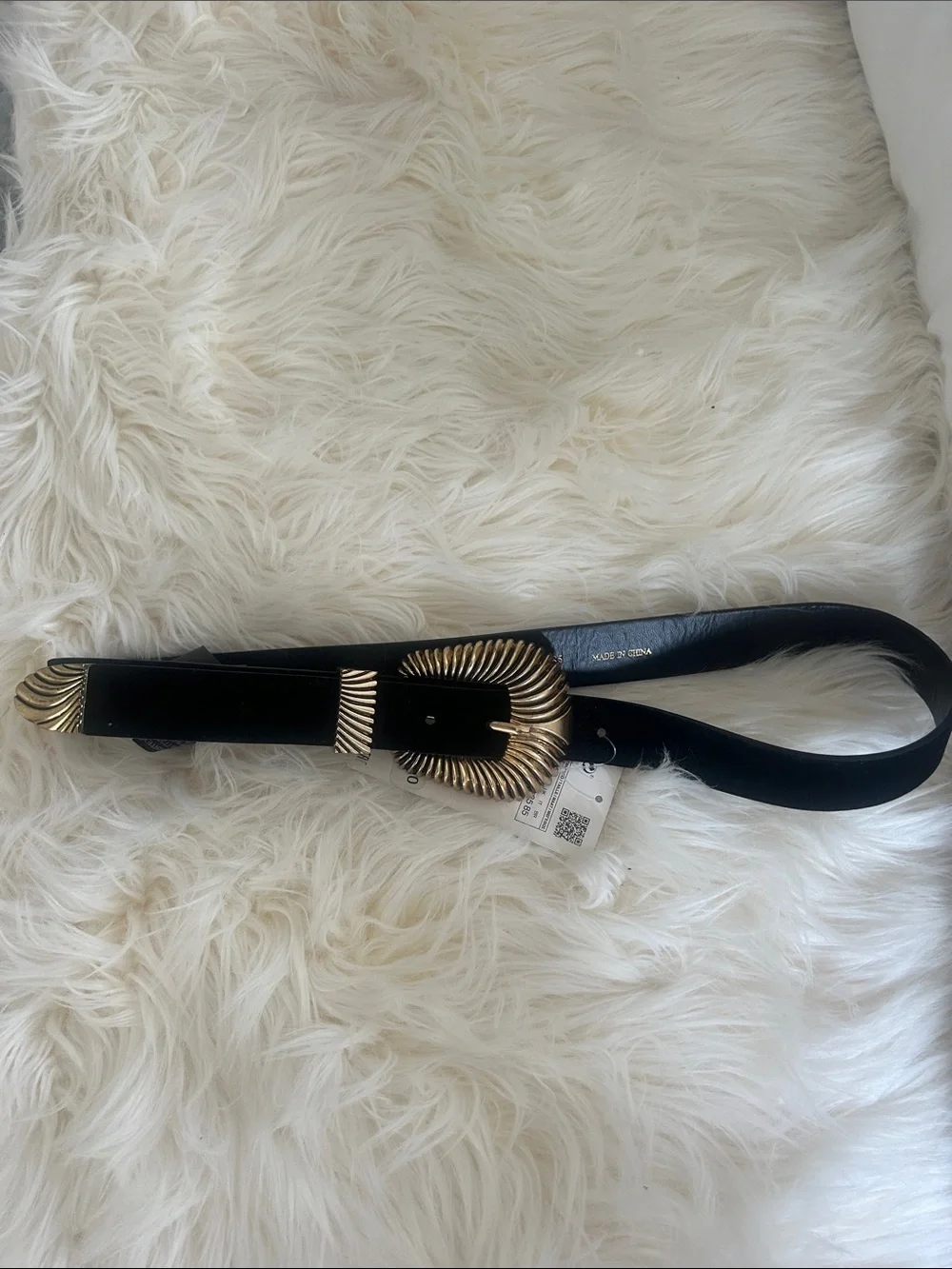 NWT Zara Gold Cowboy Buckle Belt